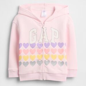 GAP Kids' Pink Heart Zip-Up Hoodie with pants 
2pc.Set